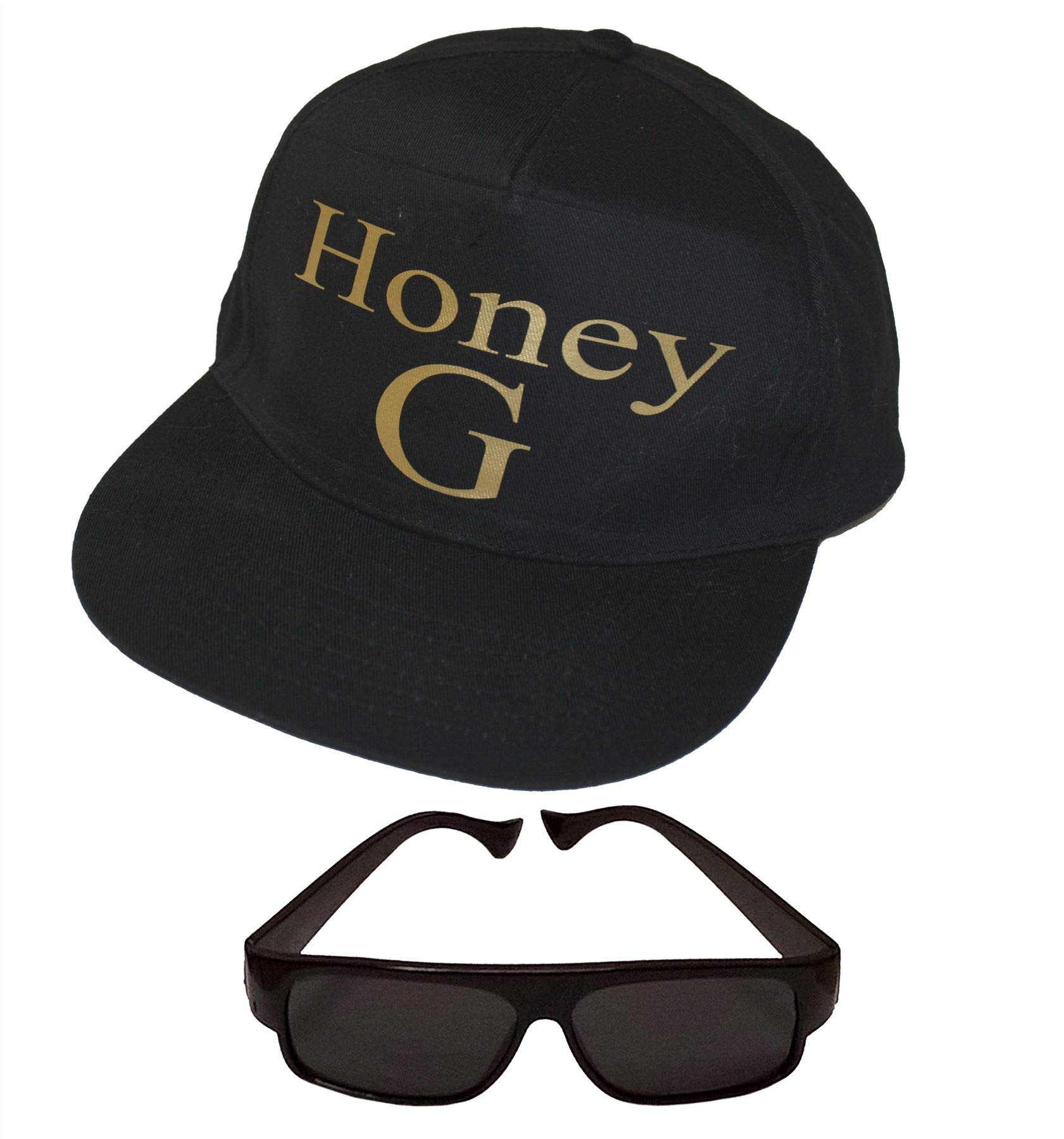 The Dragons Den Adults Unisex Honey G Gangster Rapper Hat & Glasses Fancy Dress Costume Accessory