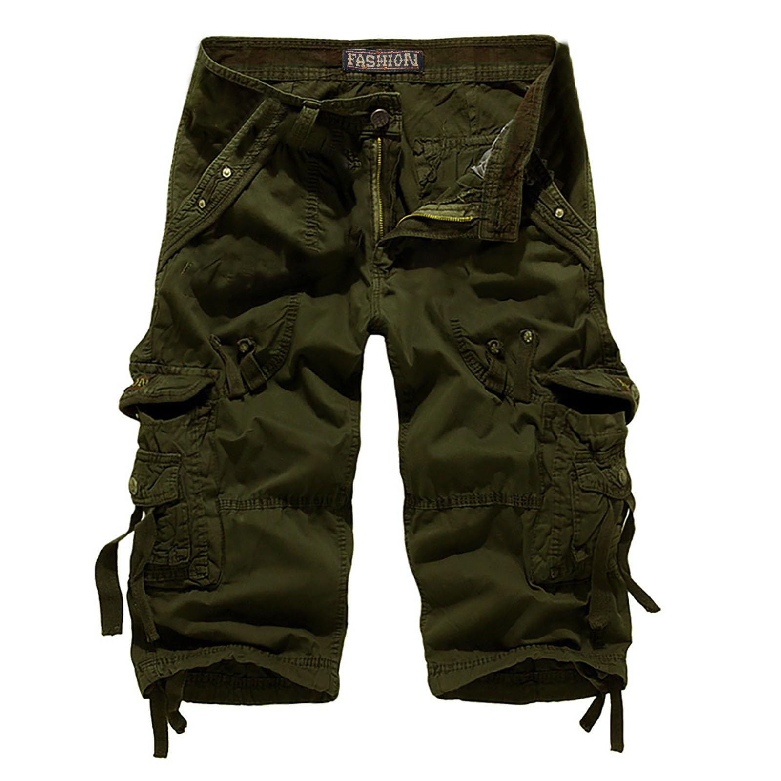 Short Cargo Homme Multi Poches Bermuda Homme Confortable Résistant Pantalon Court Couleur Unie Décontracté Short De Sport Casual Baggy Shorts Pantalon De Travail D'Extérieur Eté
