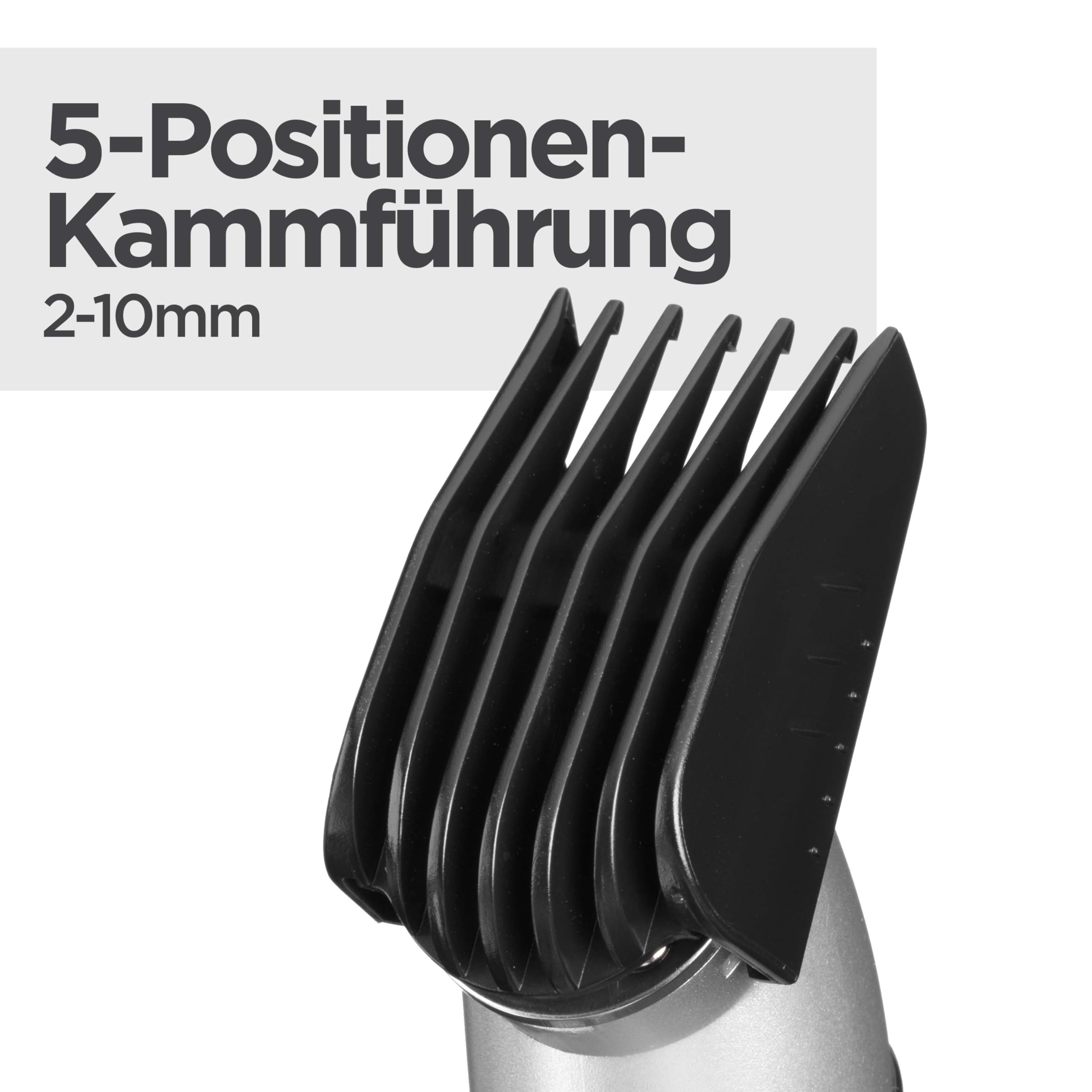 BaByliss Lithium Power 11-in-1 Multi-Trimmer MT812E kabelloses Grooming-Kit Barttrimmer Nasenhaarschneider wasserdicht Schwarz/Grau