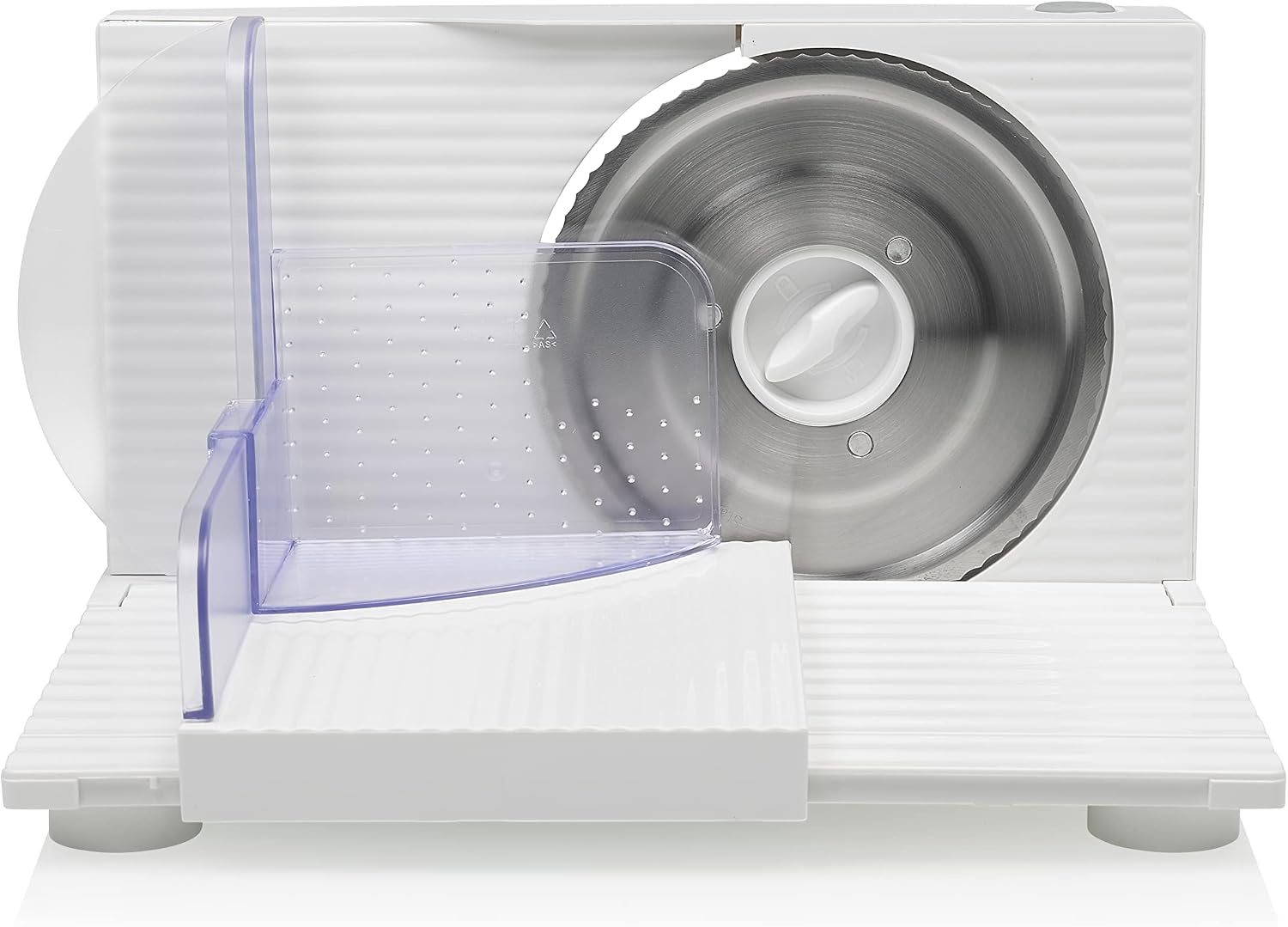 Tristar EM-2098 Slicer - 170mm Stainless Steel Blade - 150W - Adjustable Disc Strength, Silver