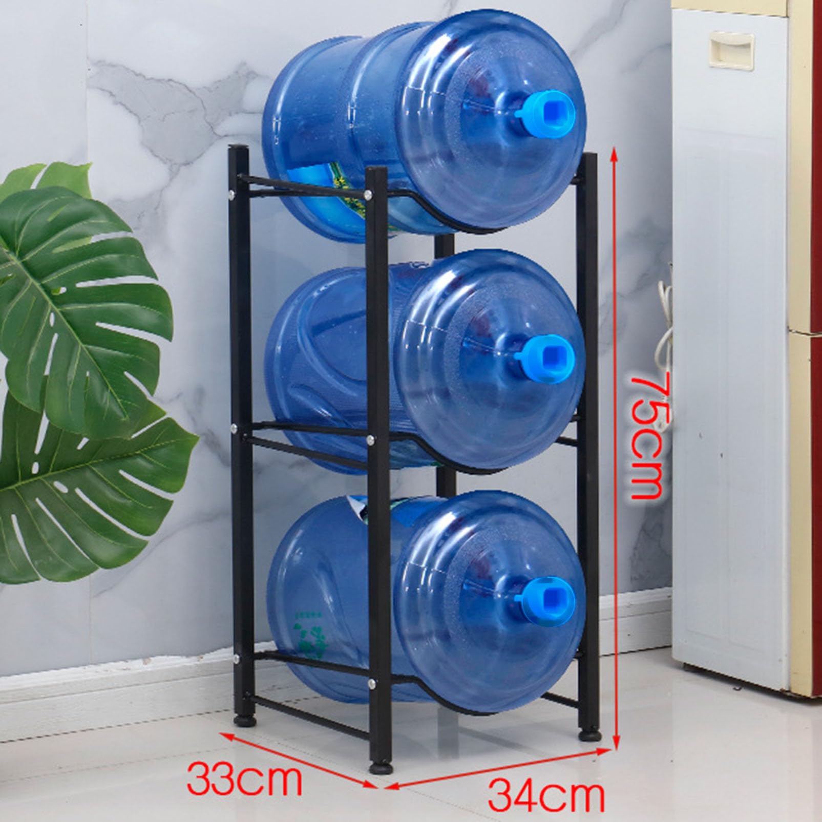 Botellero de agua de 5 galones: organizador apilable para botellas de agua, diseño duradero y desmontable de acero al carbono para una organización eficiente del enfriador de agua,