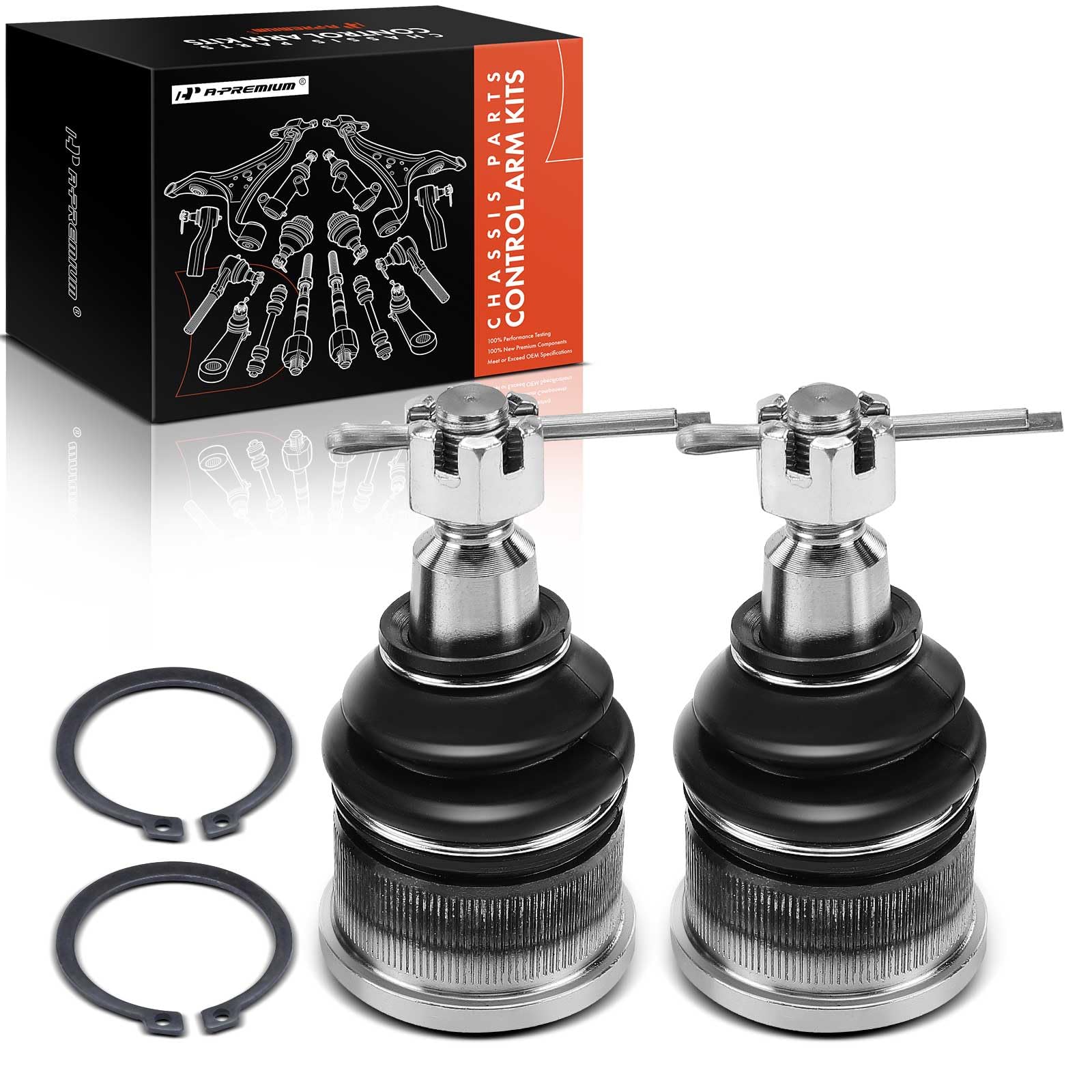 A-Premium 2 x Front Lower Ball Joint, Compatible with Honda Accord 2003-2007, Acura TSX 2004-2008, TL 2004-2008