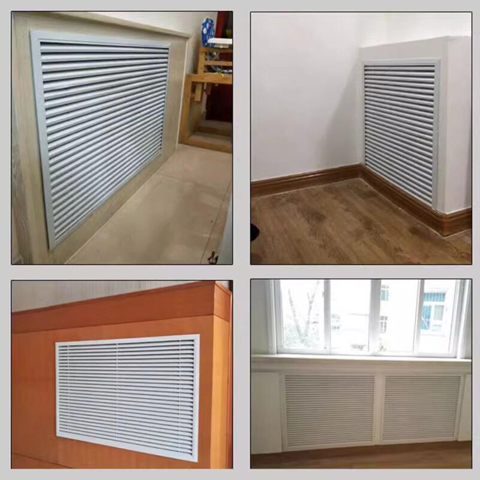 Lüftungsschlitzabdeckung, dekoratives Aluminium-Rücklaufsystem, 60 cm Breite, abnehmbare Lüftungsschlitz-Zugangsplatte für verbesserte Belüftung, für den Innenbereich