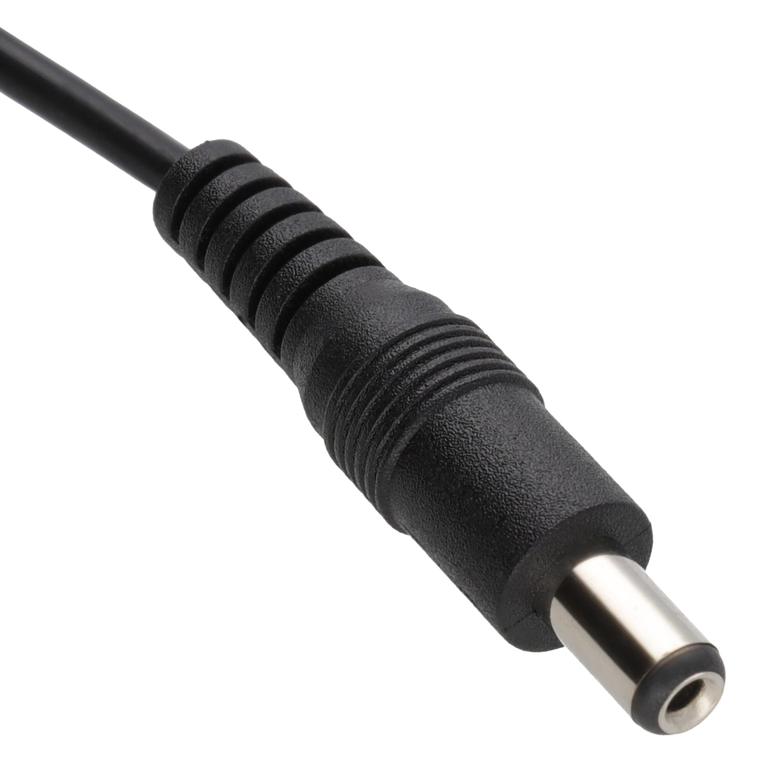 kenable Kabel Zasilający DC 2,1mm x 5,5mm Wtyk Męski na Męski 2 m [2 metry/2m] Czarny do Urządzeń Niskiego Napięcia LED Solarne