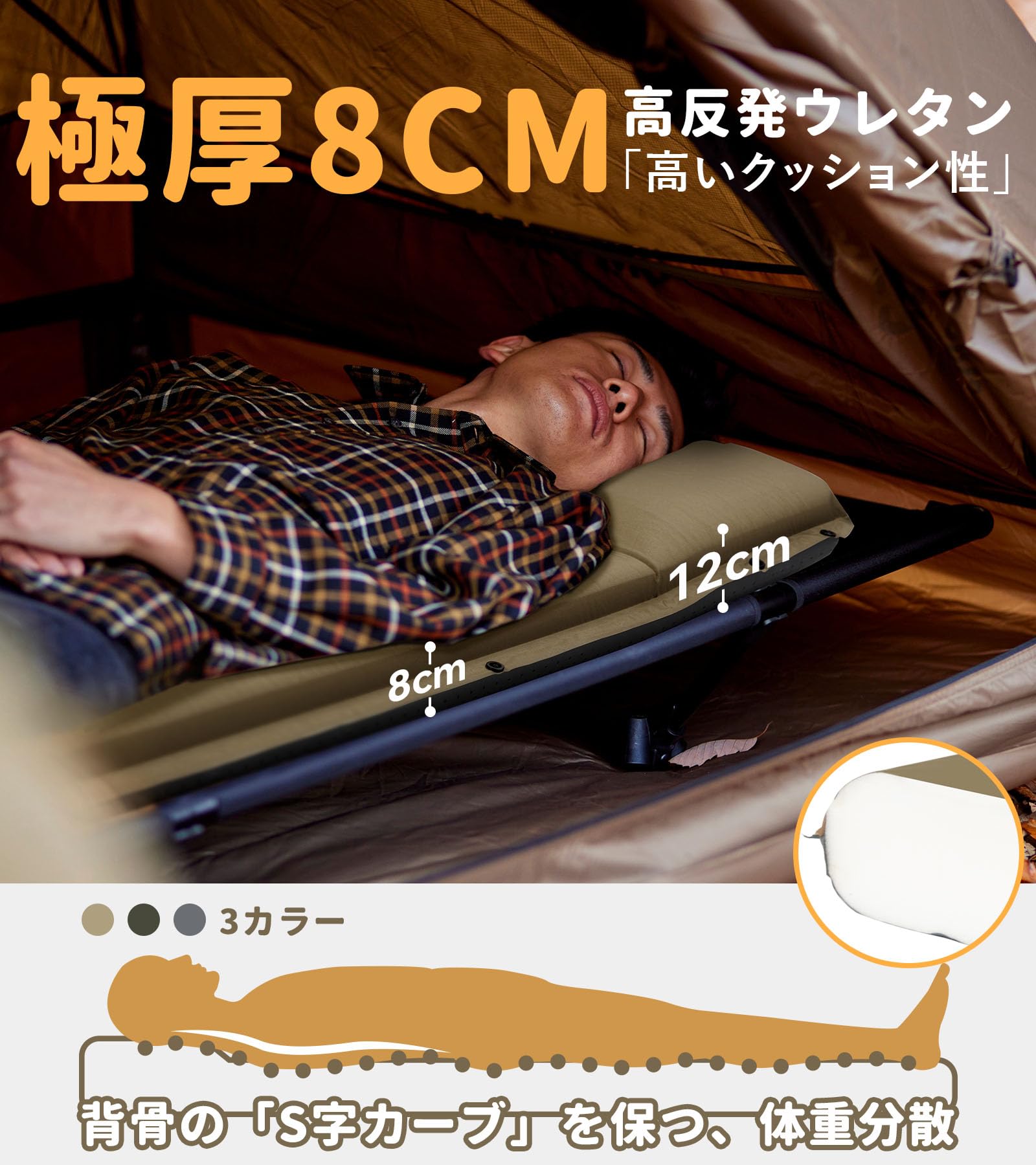 Hikenture キャンプエアマット 厚8cm 逆流防止弁 自動膨張 2個 Amazon.co.jp: HIKENTURE インフレーターマット R値6.2 キャンプマット