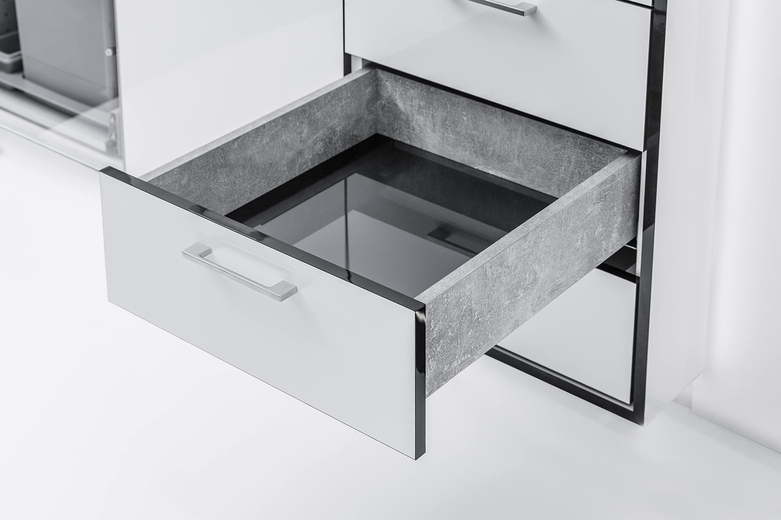 GTV Prowadnica dolnego montażu, szyny do szuflad, pełne prowadnice szuflad - 500 mm - system szyn Soft-Close - prowadnica montażowa przesuwna - obciążenie do 30 kg - 1 zestaw = 2 sztuki