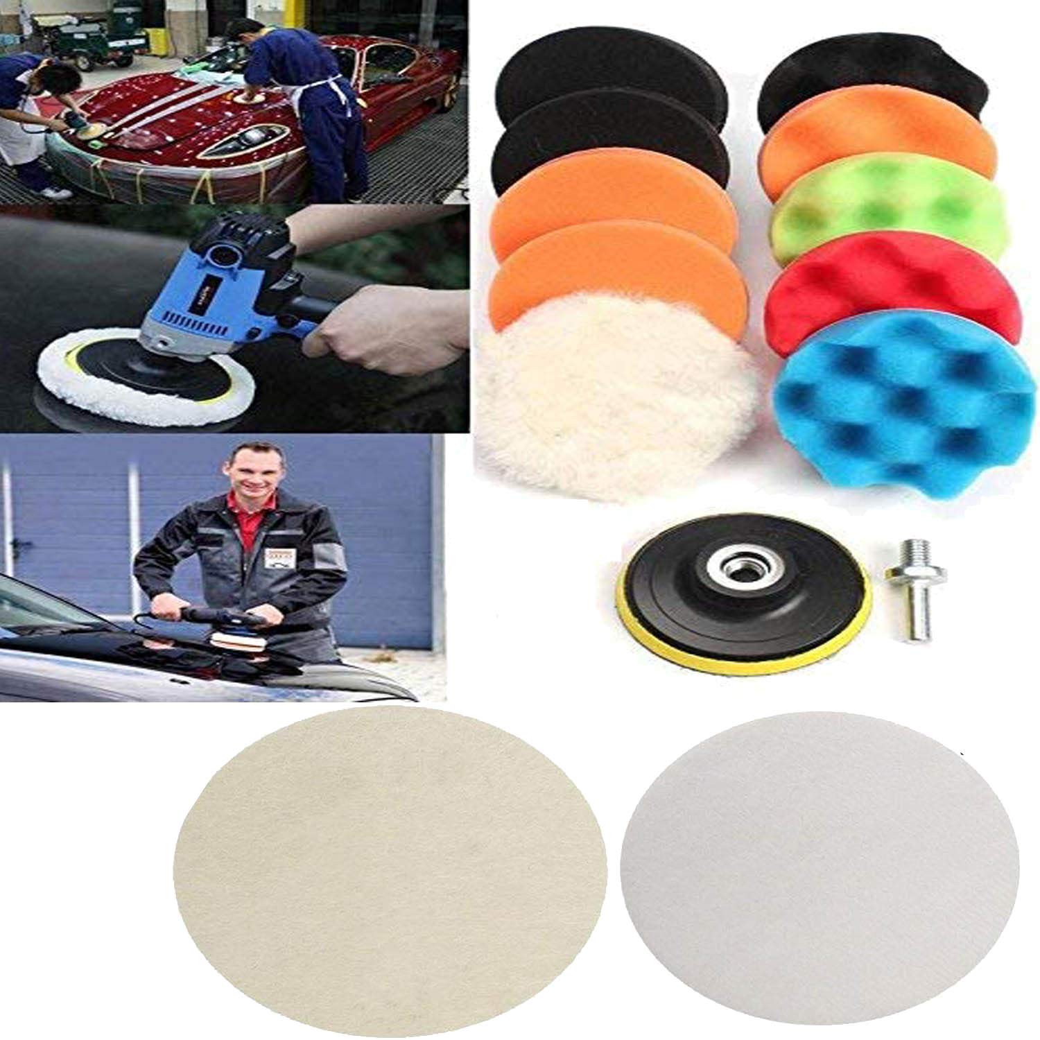DIY Crafts Design # No 2, Polishing Pad Set, 11 - Pcs 6‘’ Waffle Buffer Polishing (Design # No 2, Polishing Pad Set)-image-21