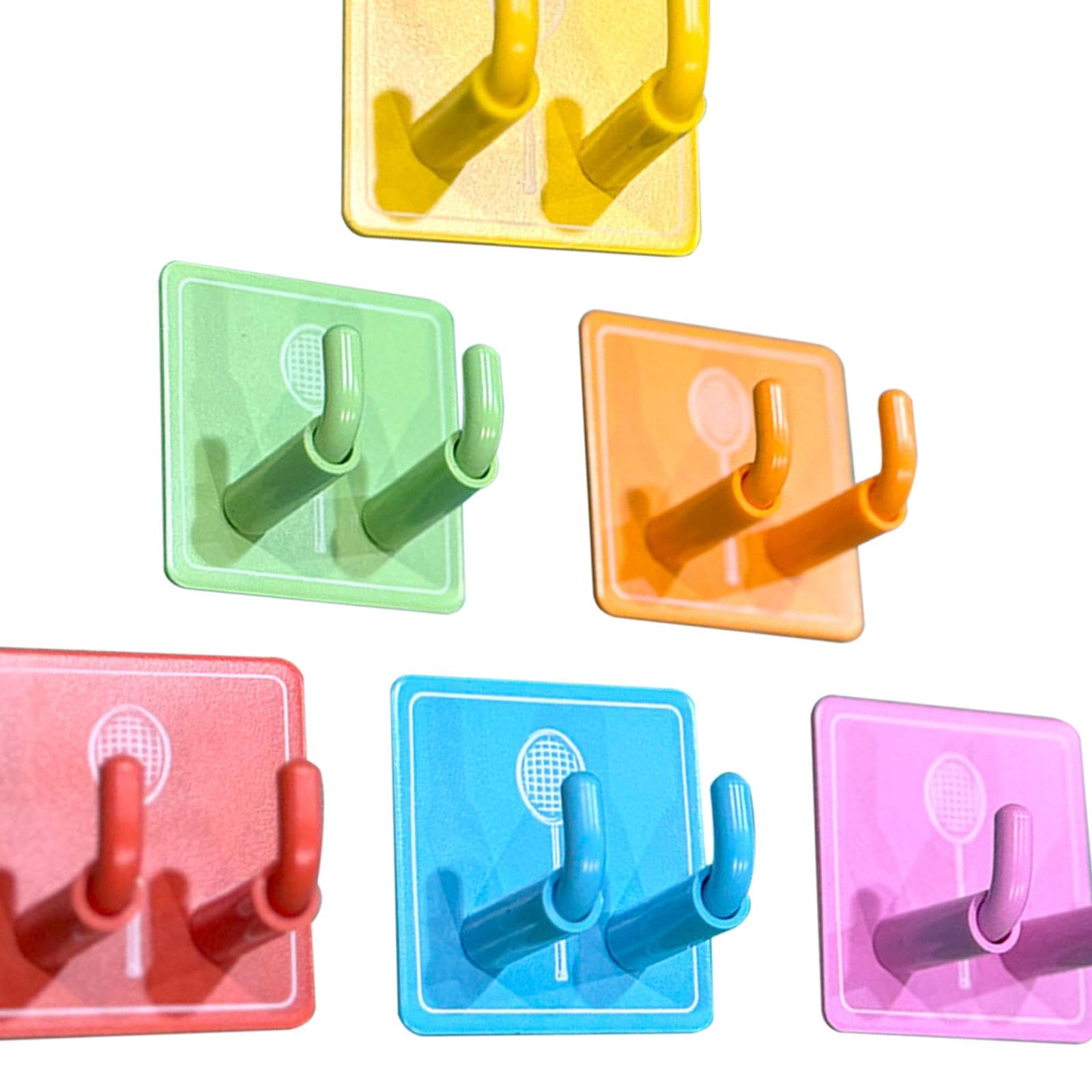 Porta Racchette da Parete (6 Pezzi), Gancio per Appendere Racchette da Tennis, Supporto per Racchette da Parete, Supporto per Racchette da Tennis
