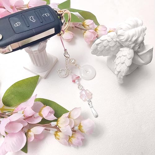 Miniatura 5 de Y2K - Juego de bonitos dijes para teléfono, correas estéticas de cereza, flor, mariposa y estrella, accesorios para teléfono celular, accesorios