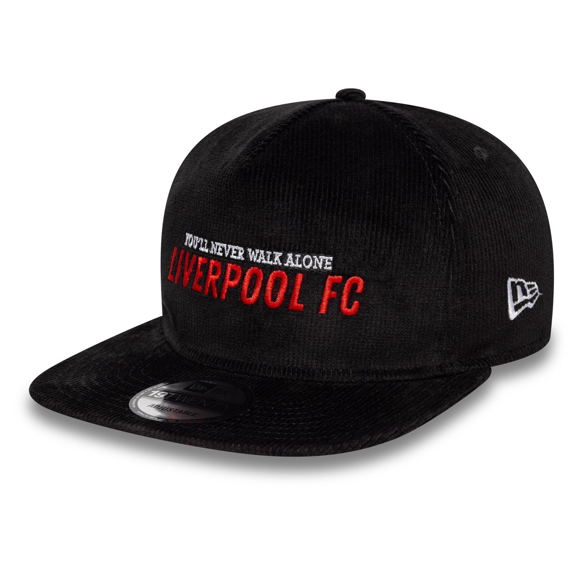 Adult's 19Twenty Cord Liverpool You'll Never Walk Alone Cord Football Club Snapback Baseball Cap Hat Black