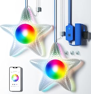 AUGOAK Pool Lights with APP Control, 20W Dimmable Above Ground Pool Underwater Light, IP68 Waterproof Music Synchronized Color Changing Submersible LED Pool Light with Suction Cup, 26ft Cord