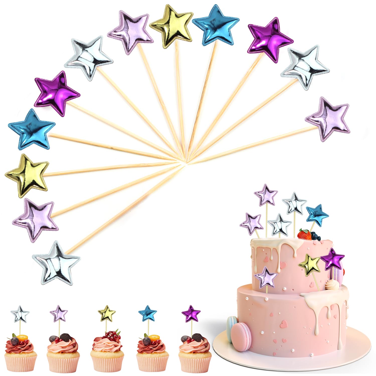 Amazon.co.jp: ケーキトッパー 星 デコレーションケーキ ケーキ