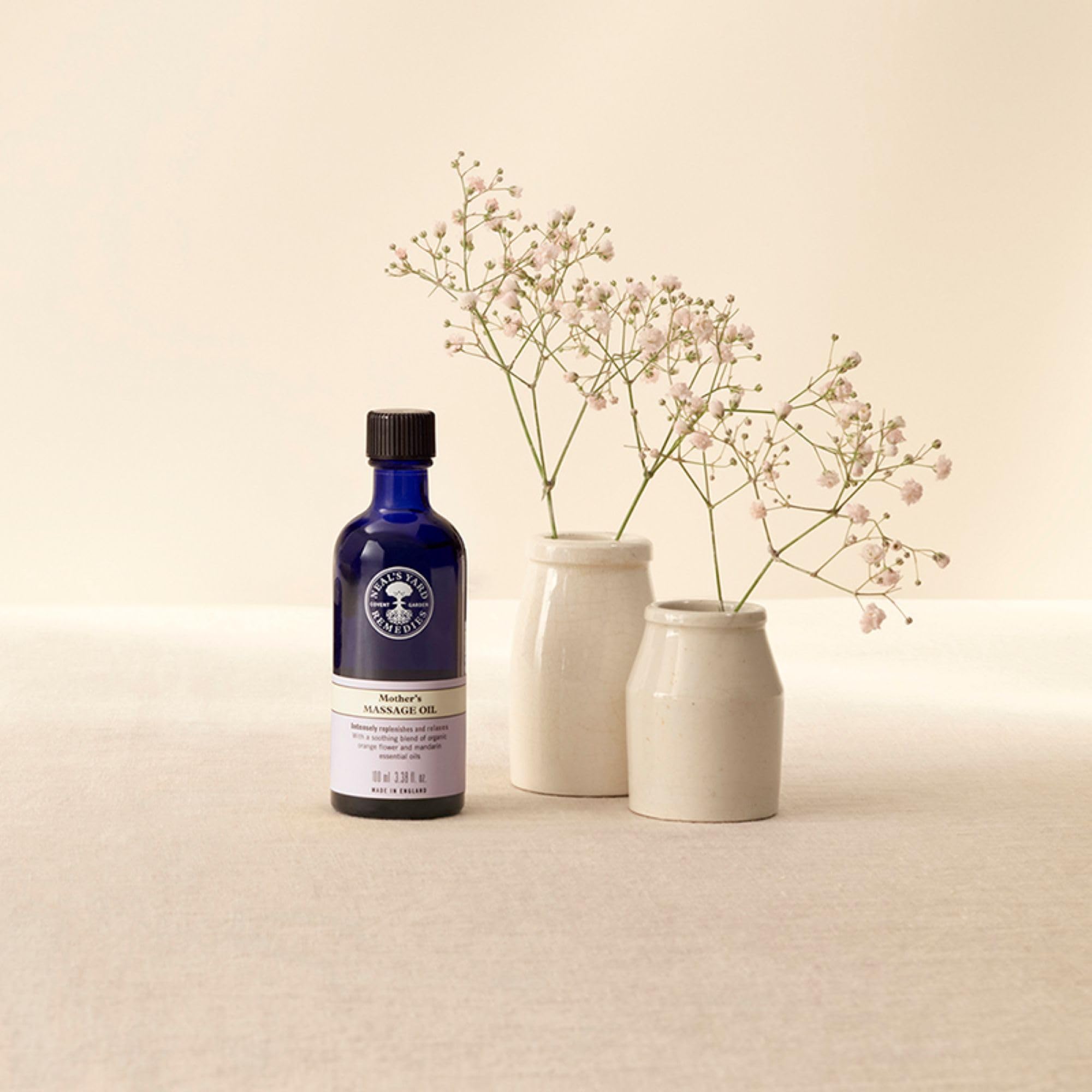 Neal's Yard Remedies Mother's Massage Oil, Replenishing & Relaxing, With Orange Flower & Essential Oils, Vegan & Cruelty-Free, 100ml - Image 3