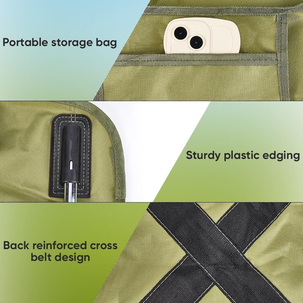 GORGECRAFT Funda de Repuesto para Silla de Camping de 150 x 80cm Tela Oxford Respaldo Alto Color Amarillo Y Verde Plegable Ligera para Exteriores para Sillas de Dibujo Y Césped