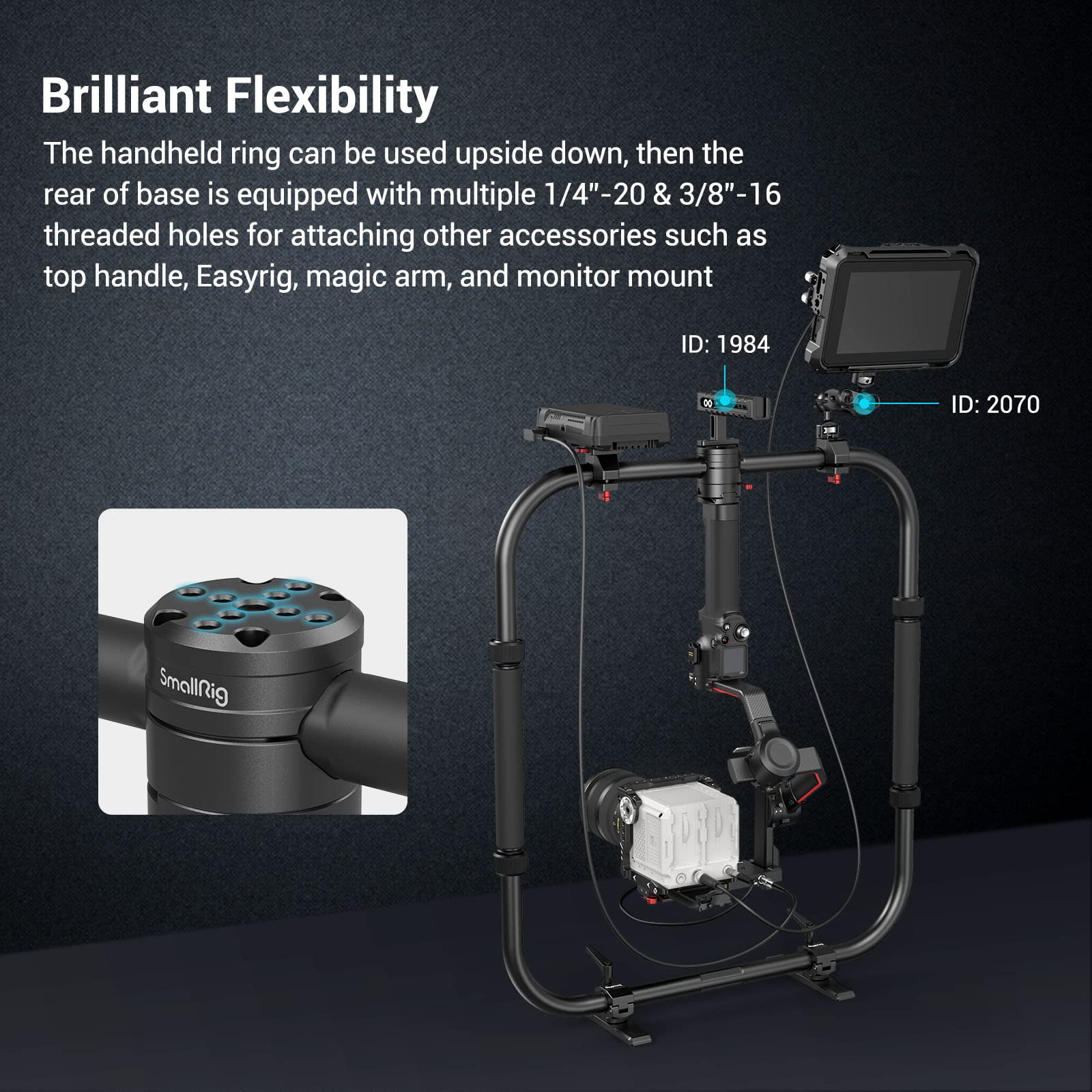 SMALLRIG Stabilizer Handheld Ring, Carbon Fiber Gimbal Hand Ring