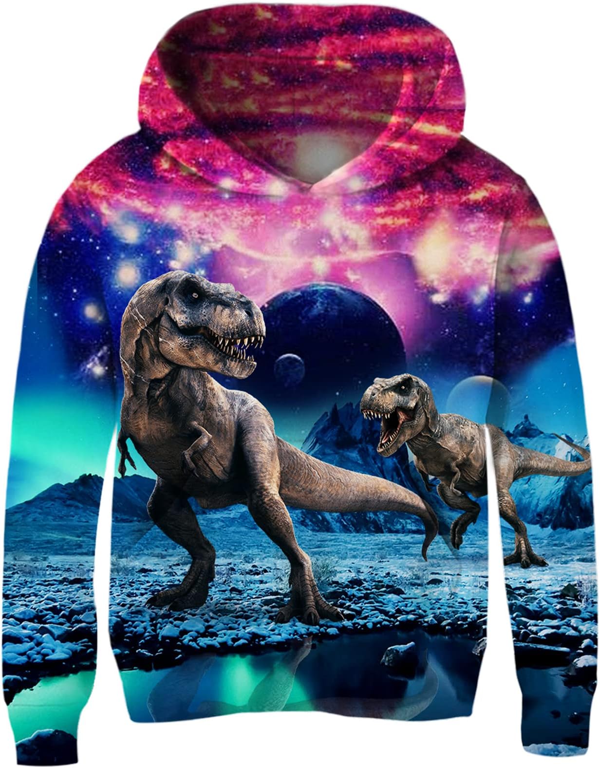uideazone Hoodies for Boys Girls 3D Printed Hooded Sweatshirts Long Sleeve Pullover Hoody with Pocket 3-16Y