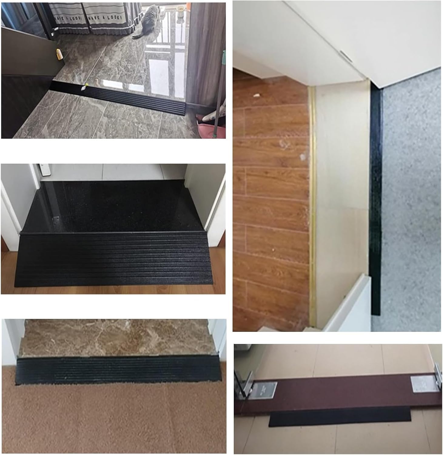 Kanduo Rampa podjazdowa Podjazd progowy, podjazd dla wózków inwalidzkich, plastikowa rampa domowa, wejście do domu, łazienka, mata przejściowa progowa(Rosso,10 * 5cm/4 * 2in)