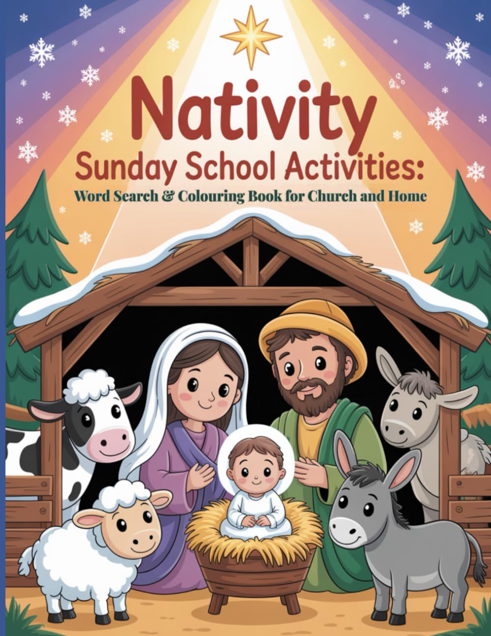 Nativity Sunday School Activities: Word Search & Colouring Book for Church and Home