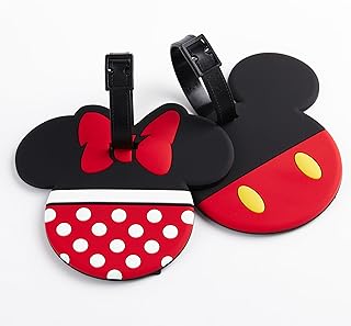 スーツケース用かわいい荷物タグ 2個パック かわいいシリコン荷物タグ ネームIDカード付き 面白いスーツケースラベル(漫画パターン-02)