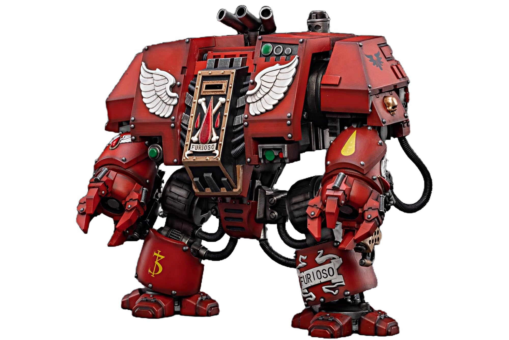 JOYTOY Warhammer 40K 1/18 Action Figure Space Marines Blood Angels Furioso Dreadnought Brother Samel modello da collezione