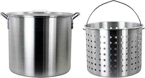 CHARD , Juego de olla de aluminio y cesta coladora perforada, 42 cuartos de galón disponible en Yaxa Peru