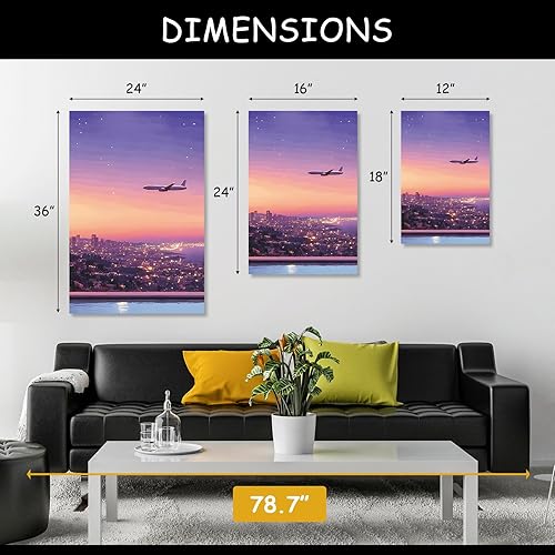 Miniatura 4 de Rumftozyb Hiroshi Nagai - Lienzo decorativo para pared, arte de pared de anime japonés, arte de pared surrealismo, decoración de pared de puesta de