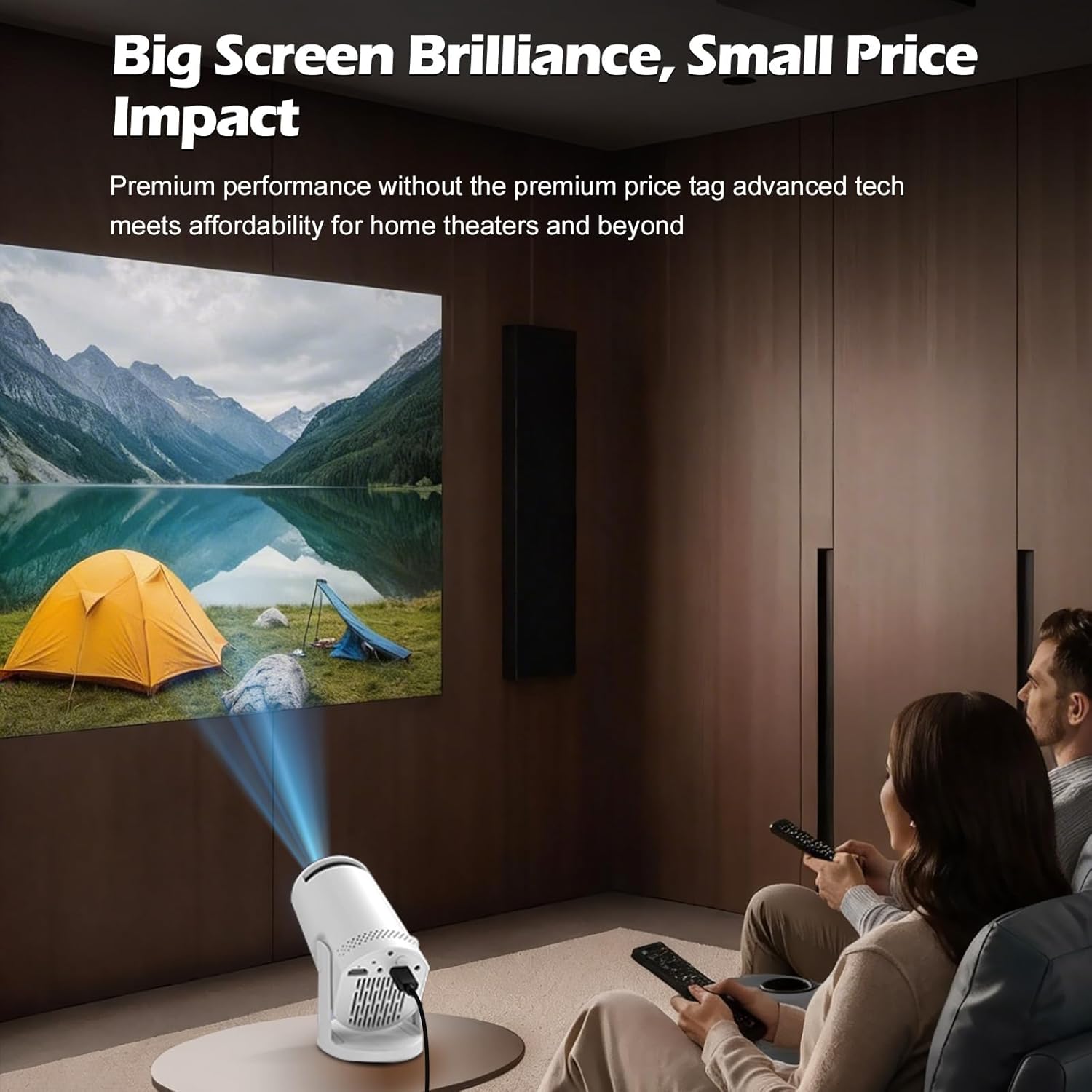 Mini projector, with wired screen sync 4K 1080P portable projector 180° rotation. 17-130" screen video projector. Compatible with smartphones, laptops. 6 71m1Jf5IGGL. AC SL1500