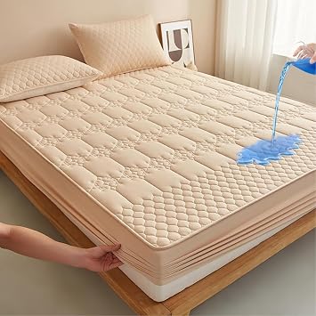 Soft Full Size Quilted Waterproof Mattress Protector, Fitted Sheet, 12" Stretchable Deep Pockets, Quiet Comfort Topper