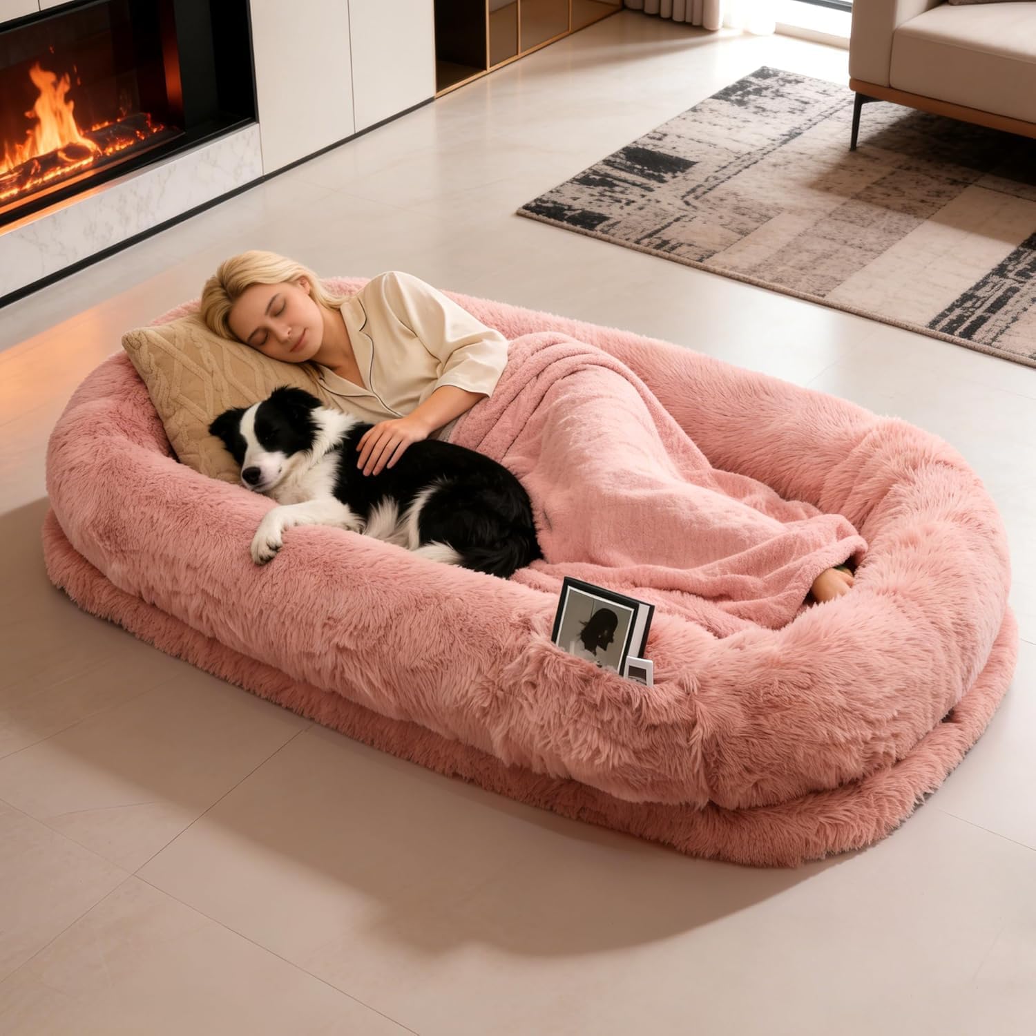 Human Dog Bed - Extra Large Dog Bed for Humans 71''x45''x12'' thumbnail