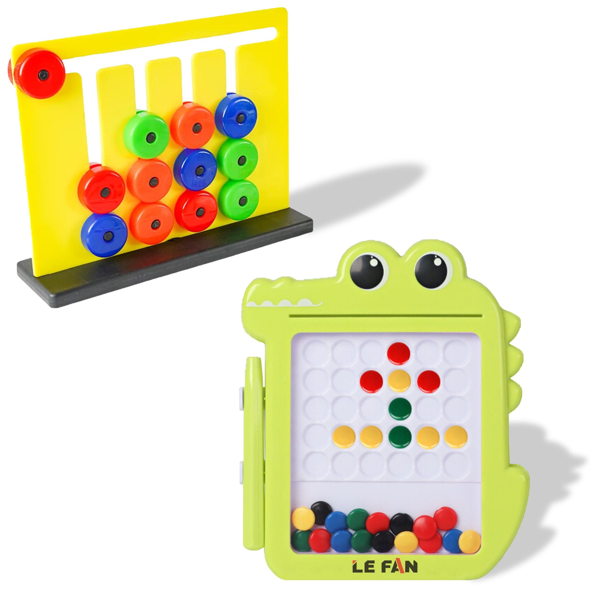 Lefan Magnetic Drawing Board Learning Colour and Pattern Matching Montessori Slide Puzzle Game for Kids Magnetic Slate for Children Drawing Board Toy for Kids -Pack of 2 Pcs (B0D4Z1TKHG) Amazon Price History, Amazon Price Tracker