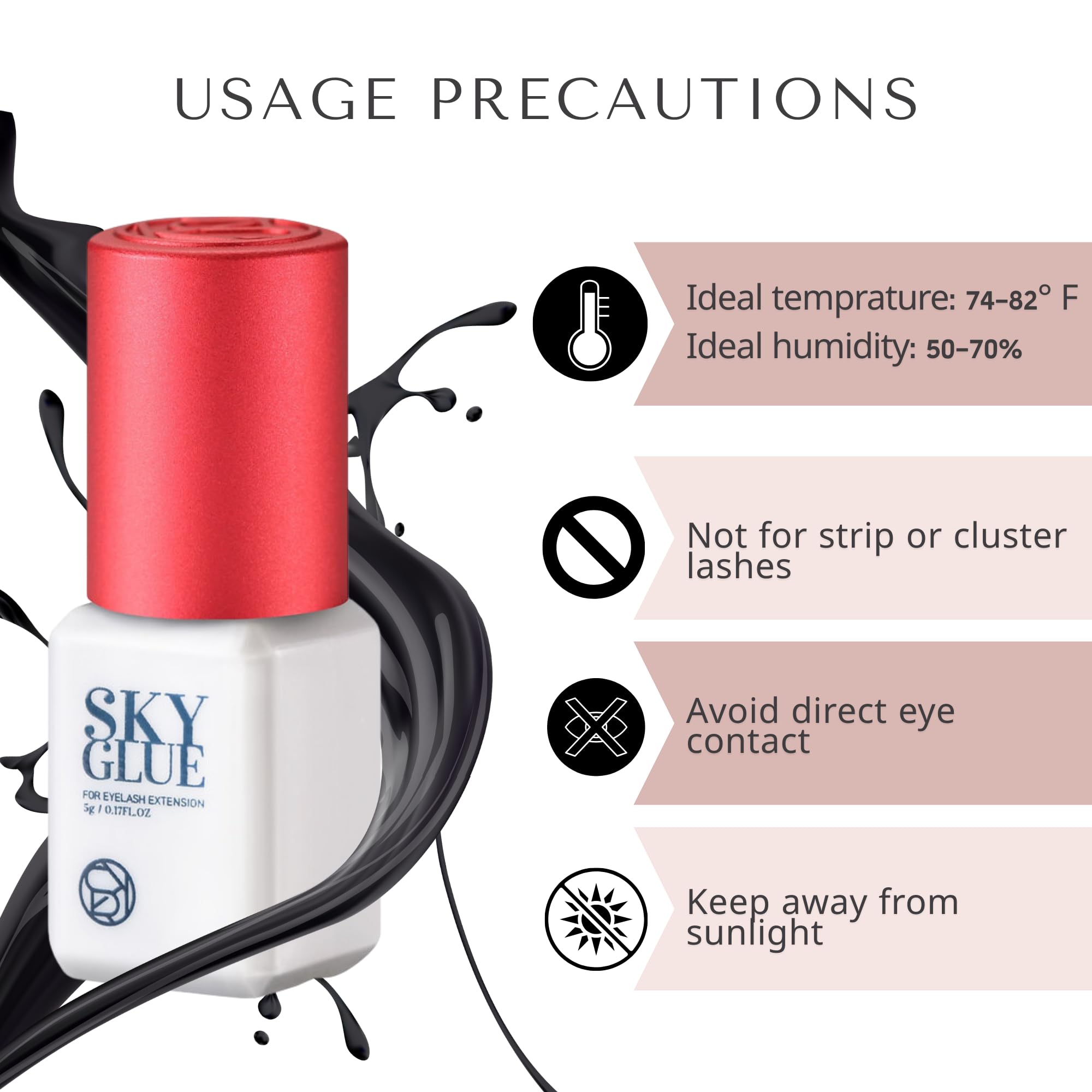 Cielo S + Super Colla Adesivo 5/10g Professionale - Extension Ciglia - 5ml - 3 Bottiglie