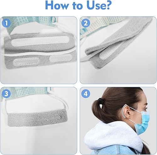 Miniatura 4 de 16 almohadillas nasales de cánula para los oídos, protectores de oído de oxígeno suave, envoltura de cánula de 8 pares de tubos de oxígeno para