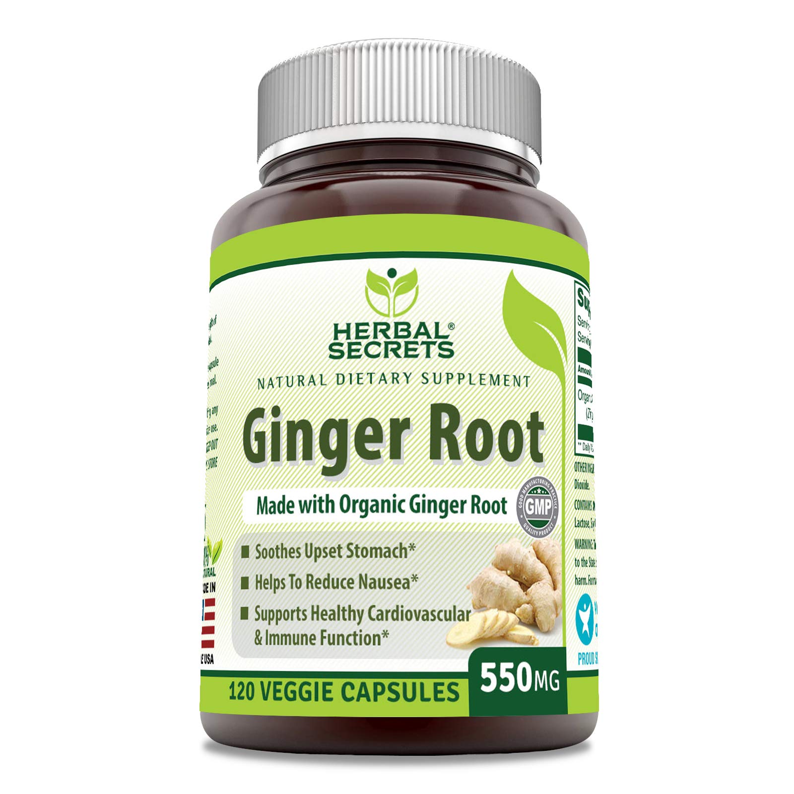 Buy al Secrets Ginger Root Supplement 550 Mg s (NonGMO) Helps to