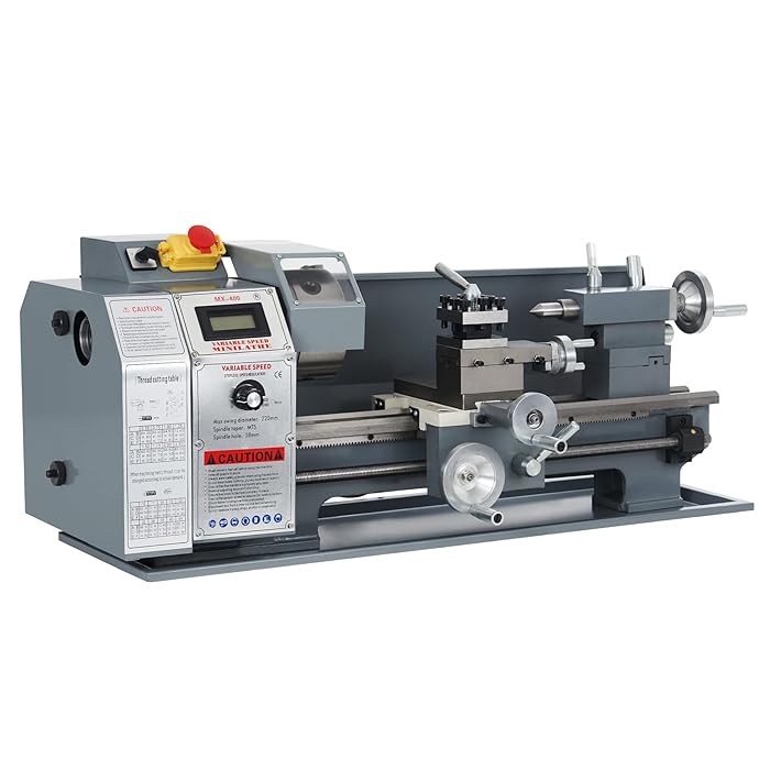 Buy CREWORKS 8''x16'' 1100W Mini Metal Lathe with LCD Display, HP Motor
