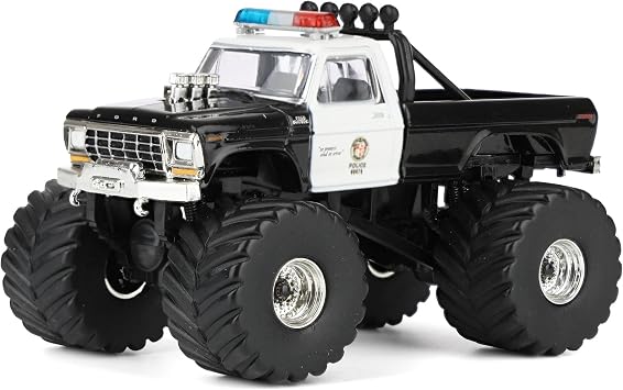 Greenlight 1/64 1978 Ford F-250, Los Angeles Police Department, Kings of Crunch x Hot Pursuit Special Edition Series 17 49170-A