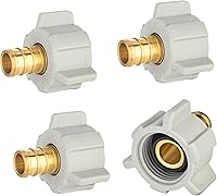 Vista 14 de EFIELD 1/2 Pulgada Pex X 7/8 Pulgada Tuerca de Esférico de Inodoro Adaptador Recto Giratoria, Conexión de Plomería de Latón, (PEX1807307)