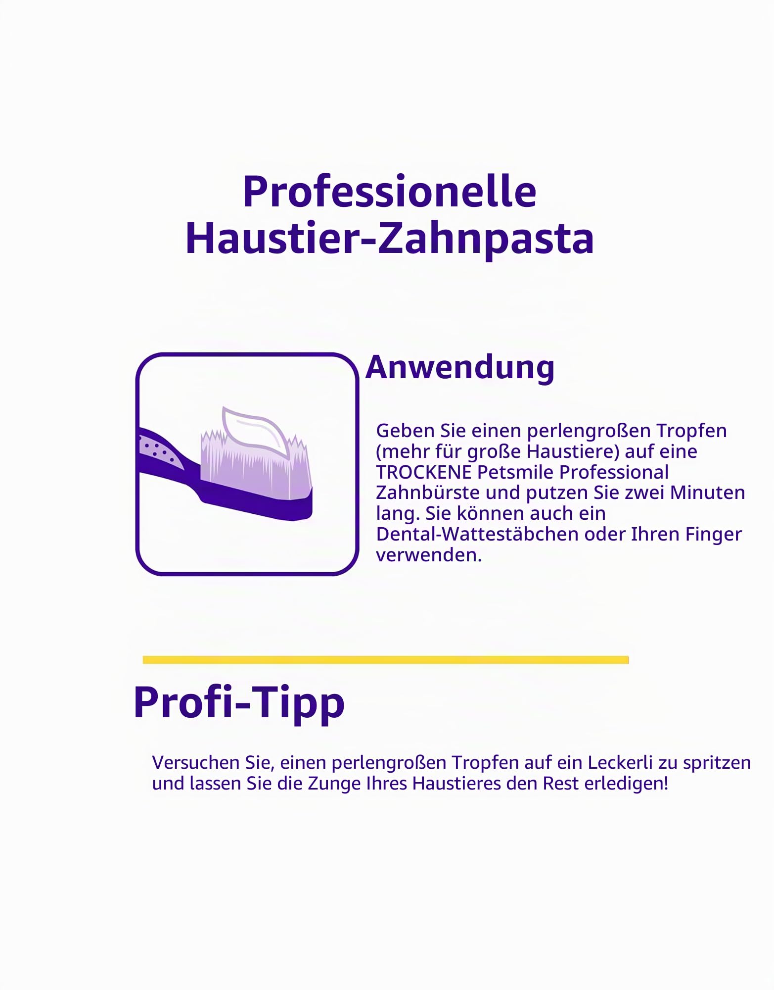 petsmile Professionelle Haustierzahnbürste - Patentierte 45° Katzen- & Hundezahnbürste für kleine & große Tiere - Haustierzubehör für die Zahnpflege - VOHC zugelassene Hundezahnreinigung -