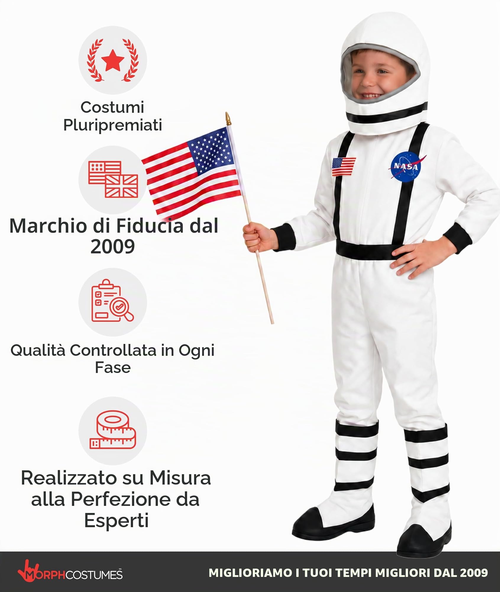 Fun Shack Costume Astronauta Bambino, Costume Spaziale Halloween