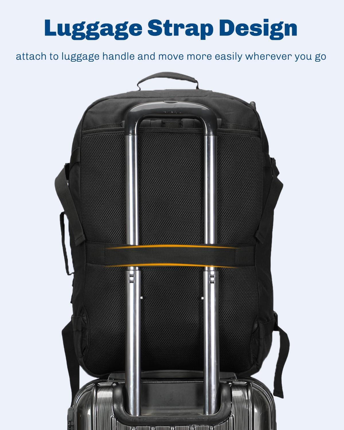 Hynes Eagle Carry on Backpack 38L Large Travel Backpack for Women Flight Approved Weekender Bag Laptop Backpack Men 15 inches Black 2023