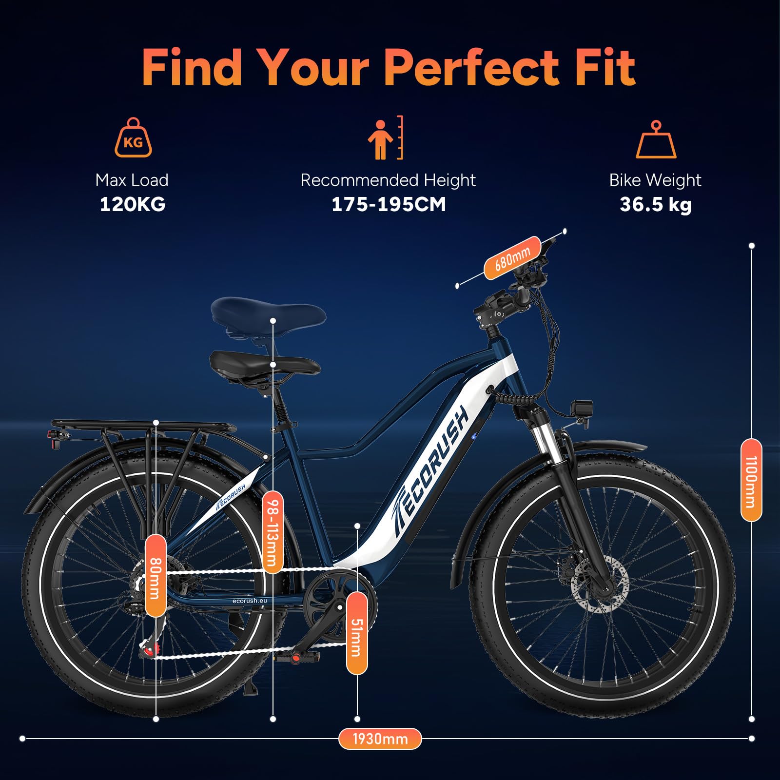 E Bike, Ebike mit 48V 13Ah/20Ah Batterie, Elektrofahrräder 26 * 4.0 Zoll, E-Bike 250W Motor & 25km/h, E Mountainbike 7-Gang Getriebe mit LCD-Display