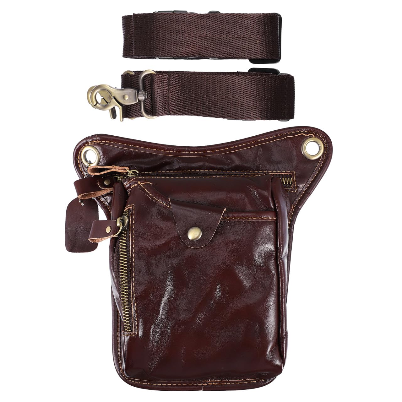 1 Szt Męska Torba Na Nogę Męska Torba w Stylu Retro z Paskiem w Talii Torba Biodrowa Dla Mężczyzn Skórzana Torba Na Ramię Retro Torba Na Telefon Torba Na Udo Rower Klasyczny Męskie