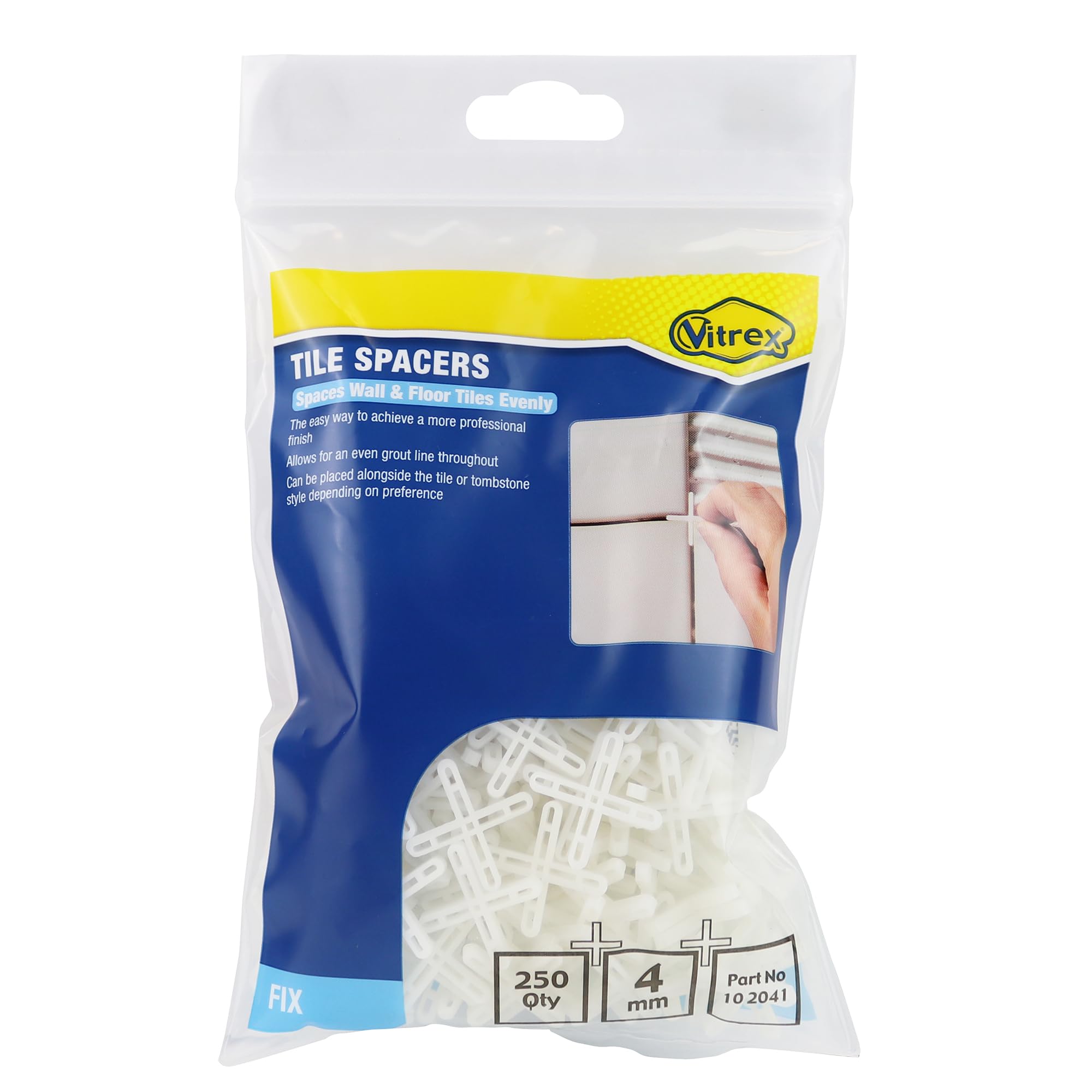 Vitrex Floor Tile Spacers 4mm (Pack 250) VIT102041