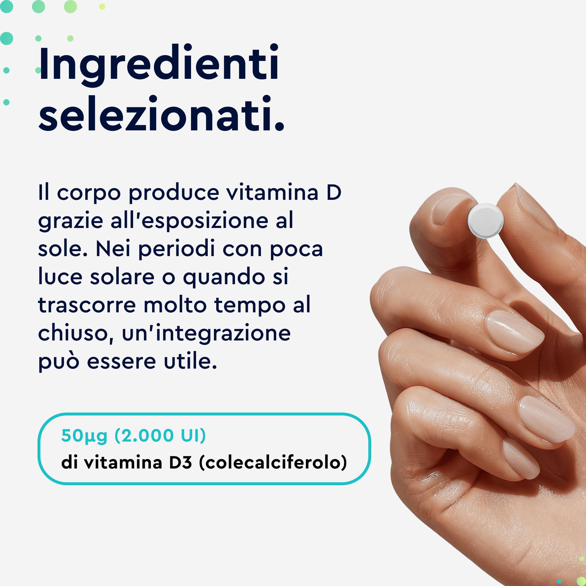 Vitamina D 2000UI (50mcg), 400 Compresse, Eletto PRODOTTO DELL'ANNO 2025, Vitamina D 2000 UI (Colecalciferolo), Integratore Qualità Premium, Ossa, Denti, Muscoli, Sistema Immunitario - Per più persone