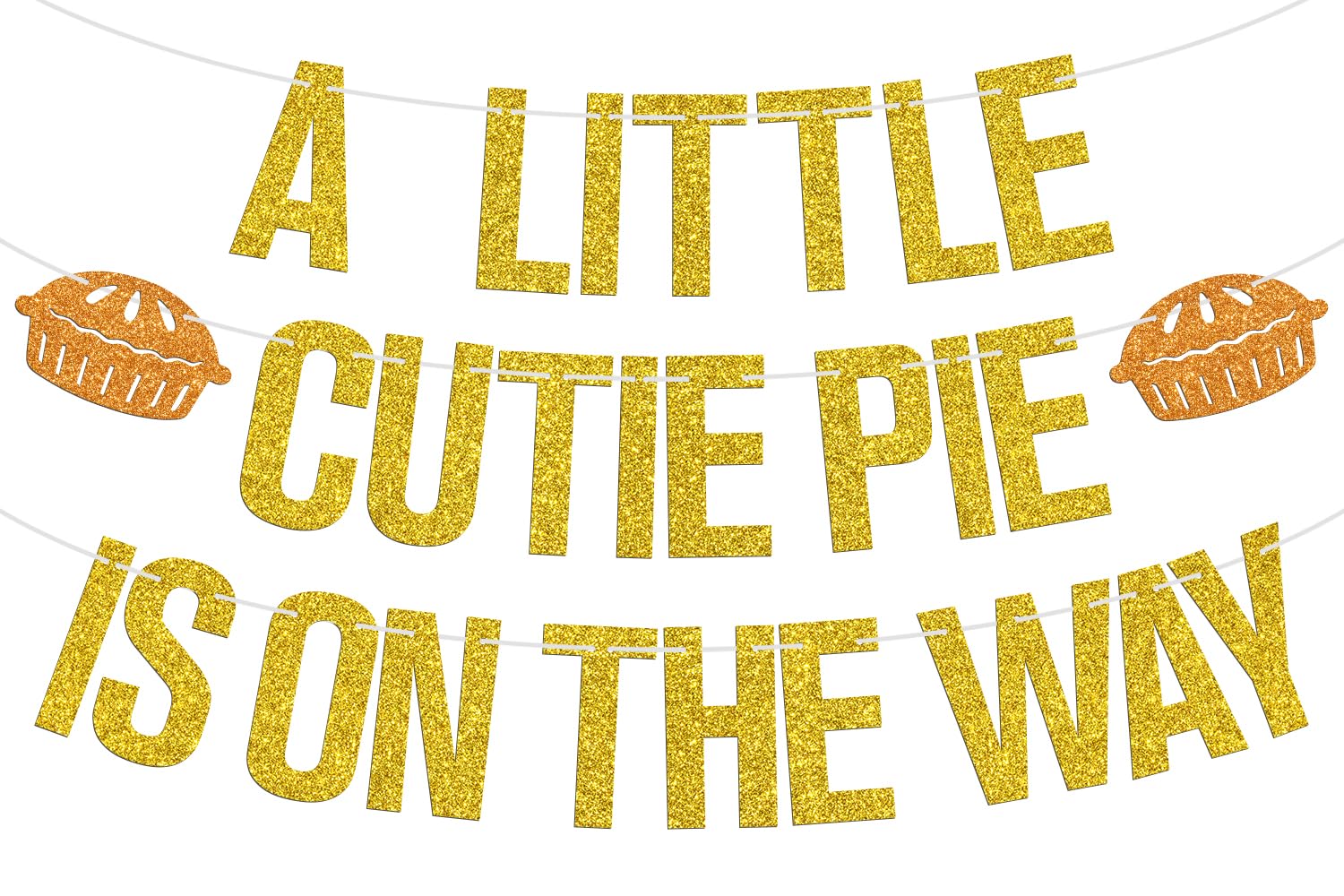 Bannière A Little Cutie Pie guirlande tarte automne fête