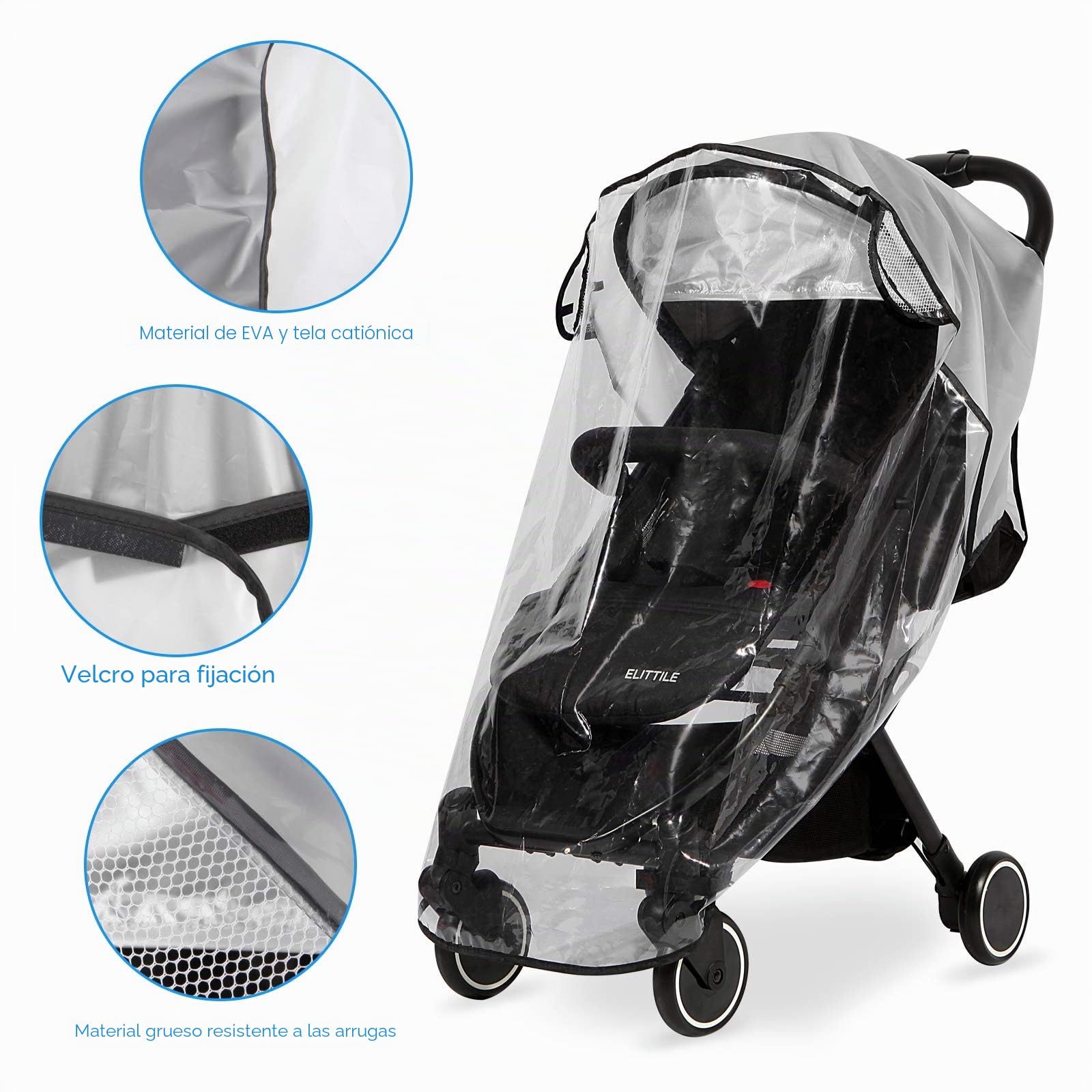 Plastico Lluvia Silla Paseo Universal - Burbuja Lluvia Universal Silla Paseo - Material transparente de EVA: a prueba de viento, a prueba de lluvia, a prueba de nieve