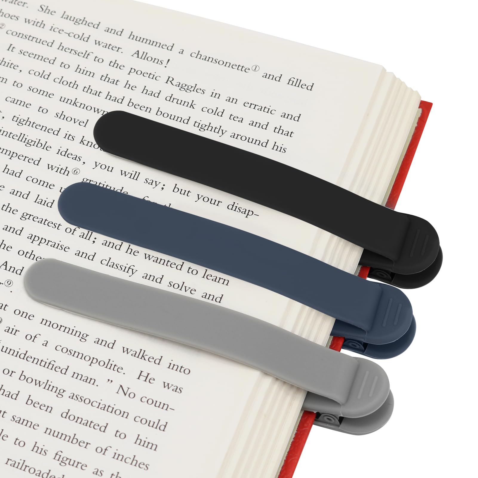 SMUK 3pcs Automatic Bookmark, Cute Silicone Bookmarks for Reading Women & Men, Teachers - Book Page Markers & Keepers â image 1