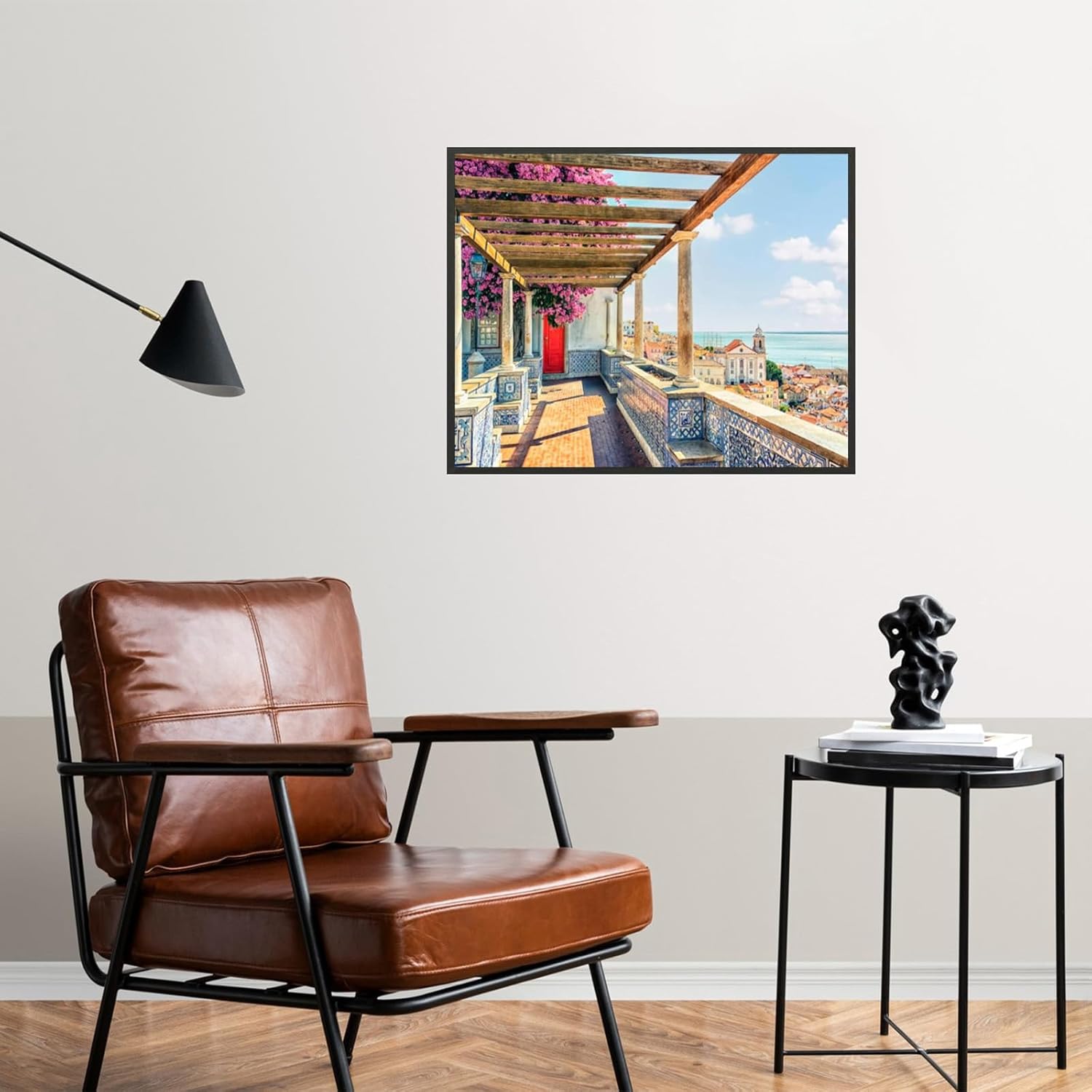 OKSGYTA DIY Paint by Numbers Lisbon City Portugal Canvas Painting Set with Acrylic Pigment Paintbrush for Adults Beginners Artwork Gift 16" x 20"