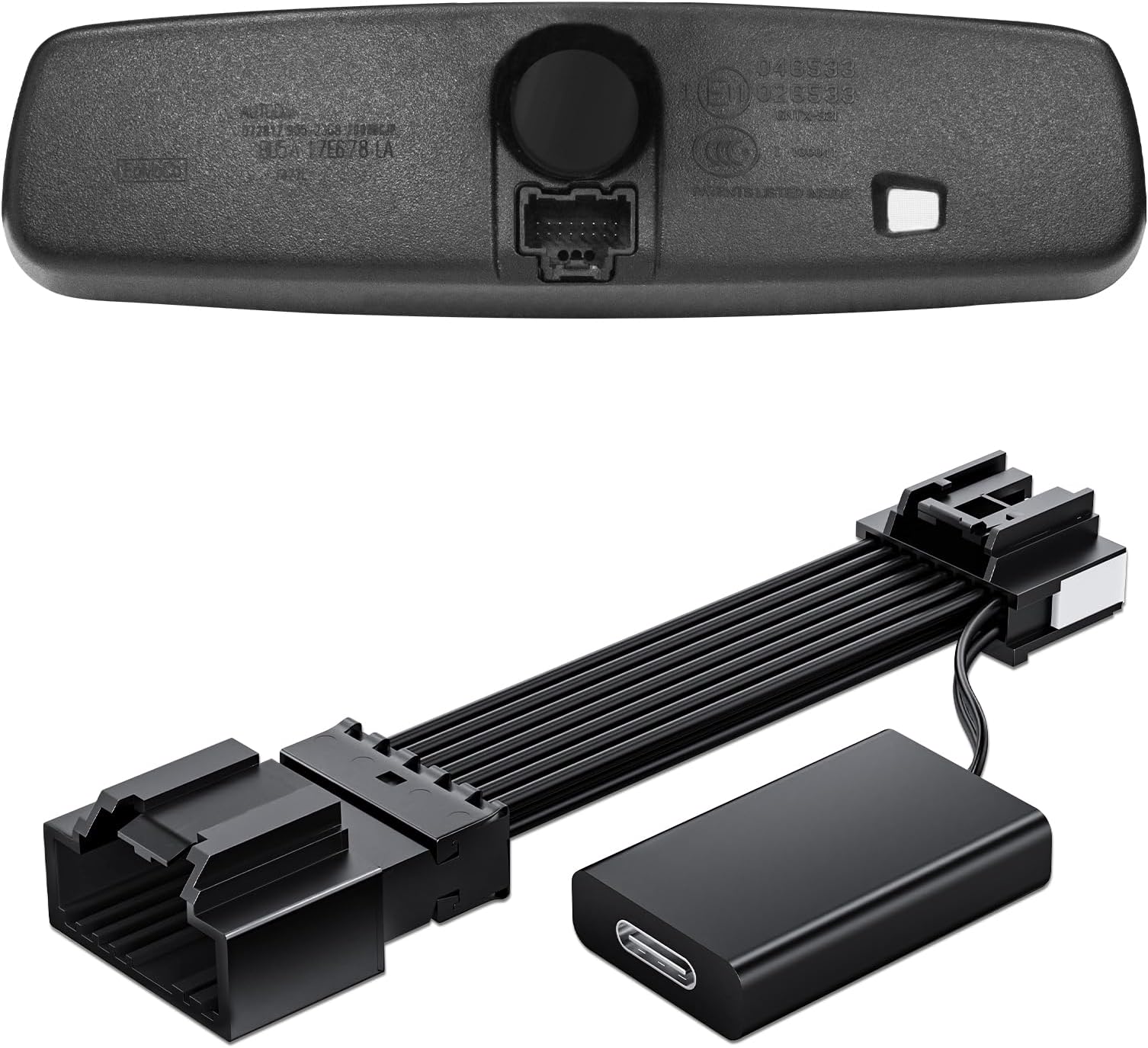mangoal Dashcam Power Adapter Custom for Ford 16 Pin (Model A) for F150/F250/F350 Explorer Bronco and etc,Hide The Wires,GPS Radar Mirror Camera Dash Cam Adapte,Connects to Rearview Mirror(Exposed)