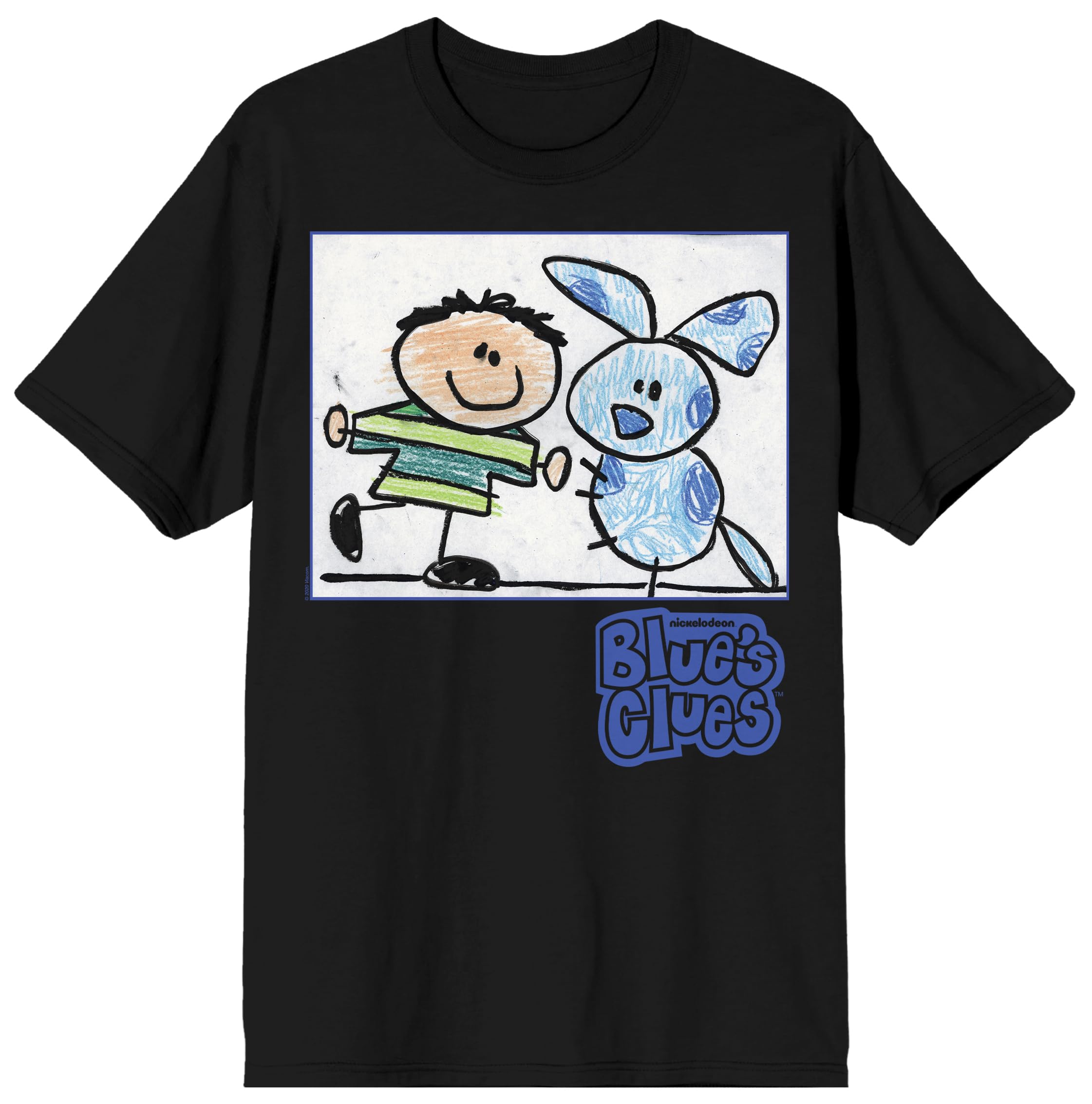 Blue's Clues Really Smart Crew Neck Short Sleeve Black T-Shirt