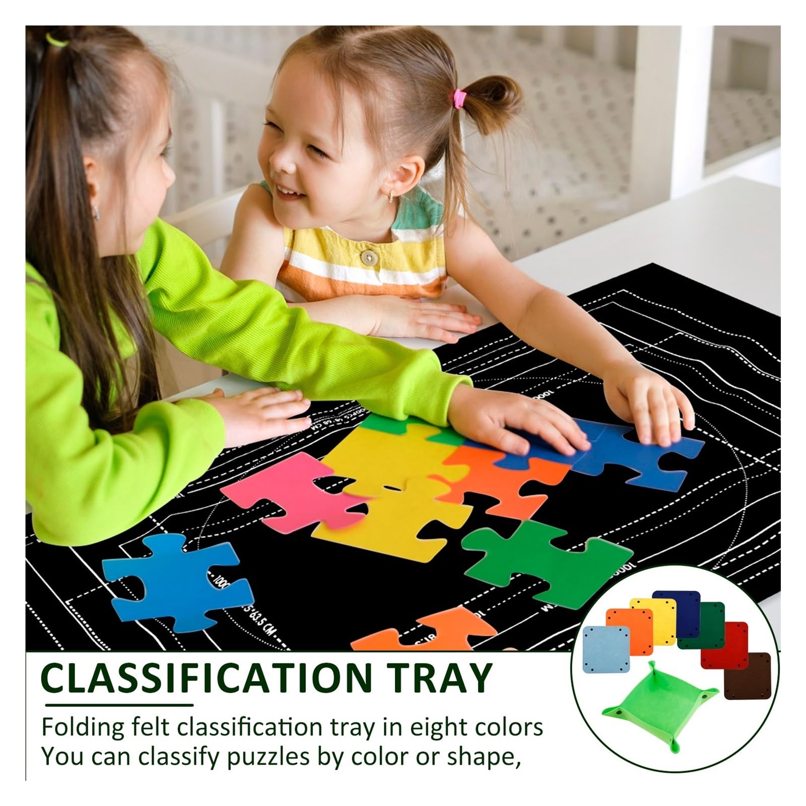 Tappetino da Tavolo for Mahjong di Grandi Dimensioni, for Puzzle da 2000 e 3000 Pezzi, salvaspazio, Tappetino for riporre i Puzzle per Puzzle, Giochi(120x80cm)
